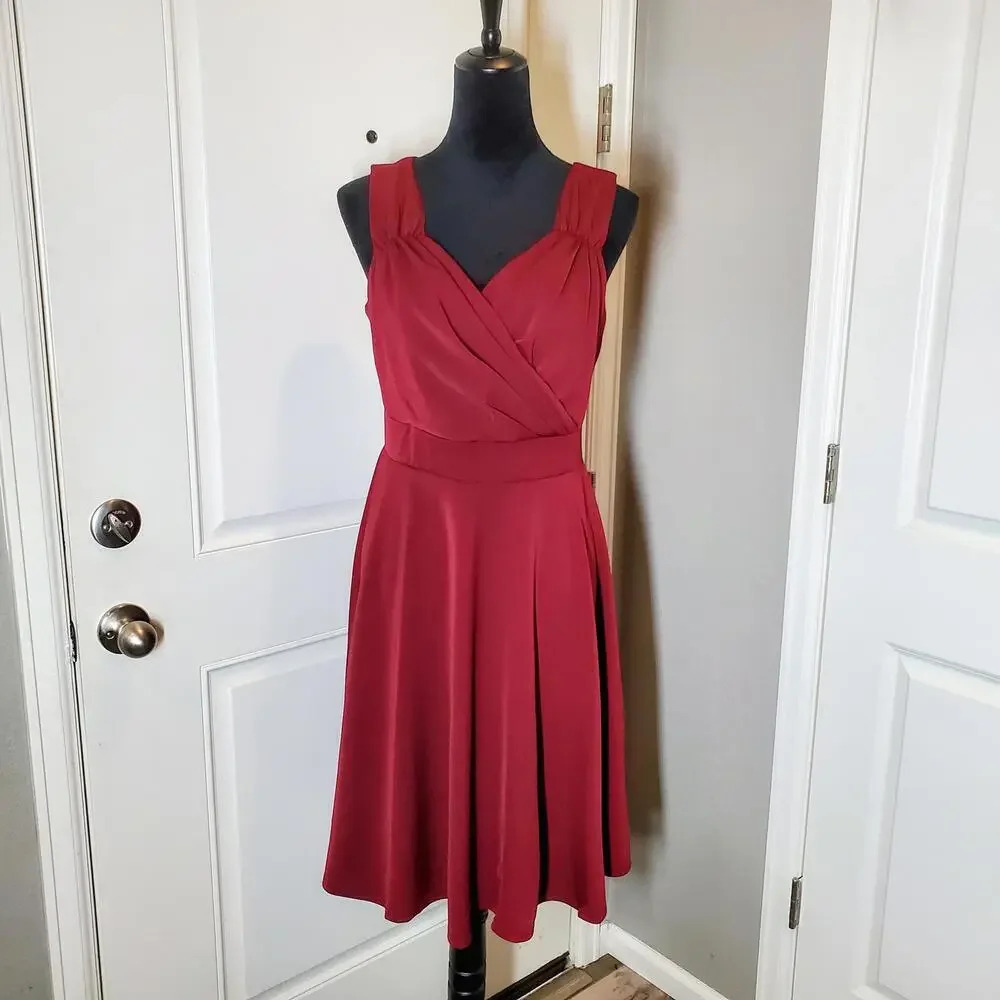 NWT Grace Karin Elegant Burgundy Red Cocktail Dress Size Large - Picture 1 of 12